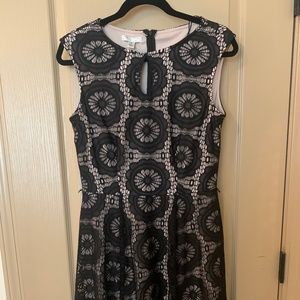 London Style Black Lace Midi Dress
